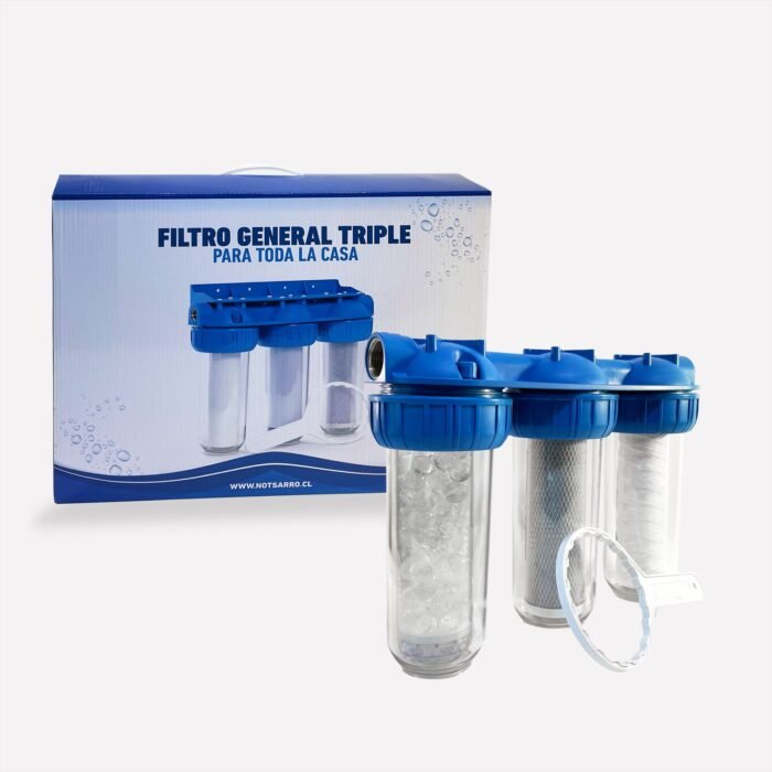 Filtro tripack (Polifosfato, carbón block y hilado)